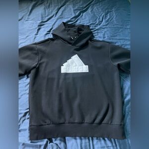 ADIDAS HOODIE- STYLISH BLACK, LIKE NEW, XL